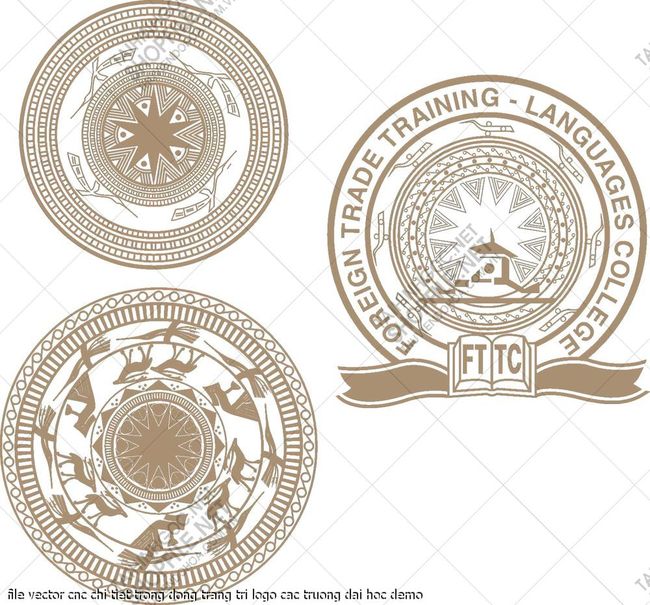 file vector cnc chi tiet trong dong trang tri logo cac truong dai hoc